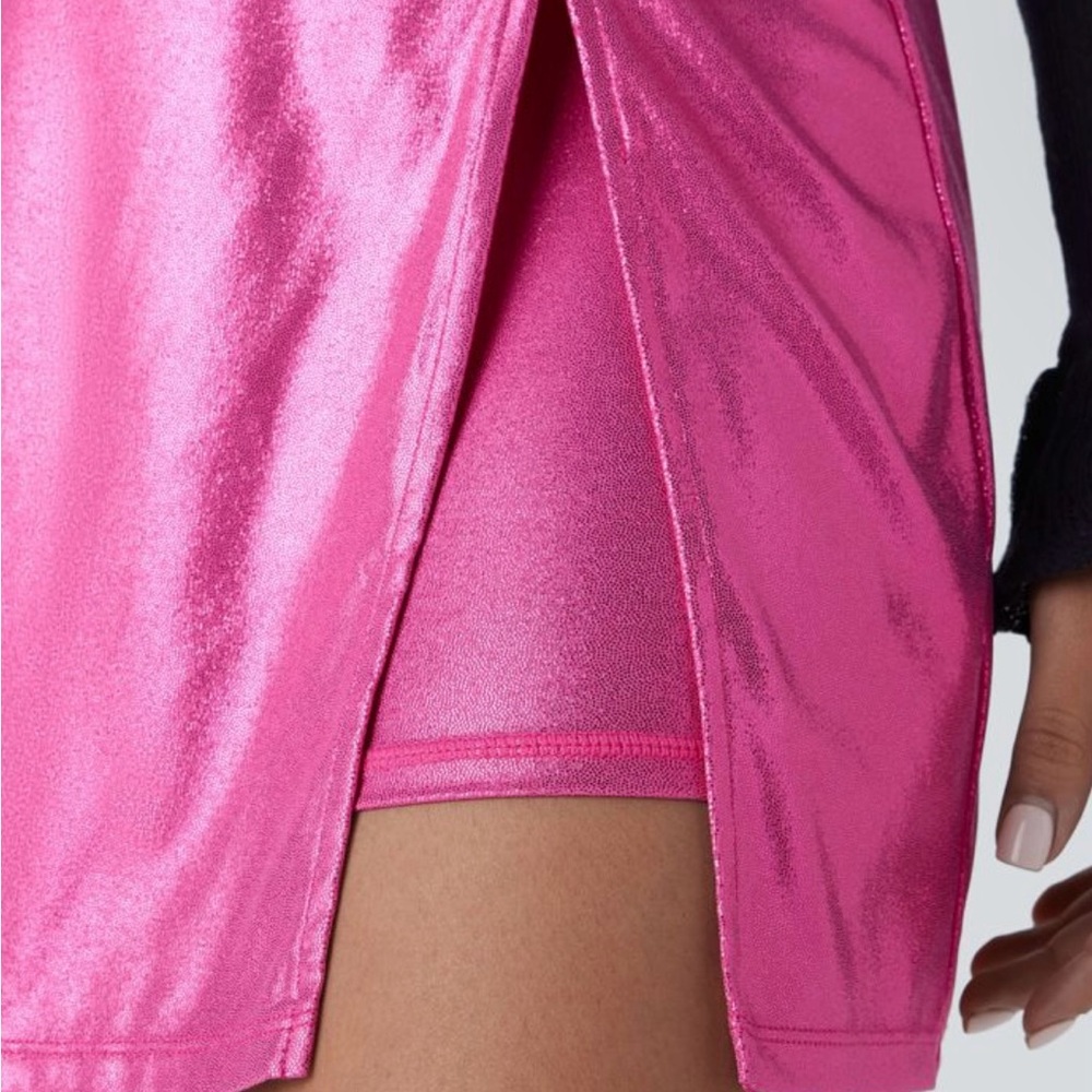 HALARA Metallic Pink Skirt with Slit - Picture 5 of 11